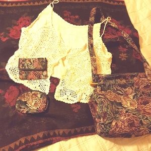 Tilley Tapestry bag, wallet & coin purse